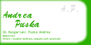 andrea puska business card